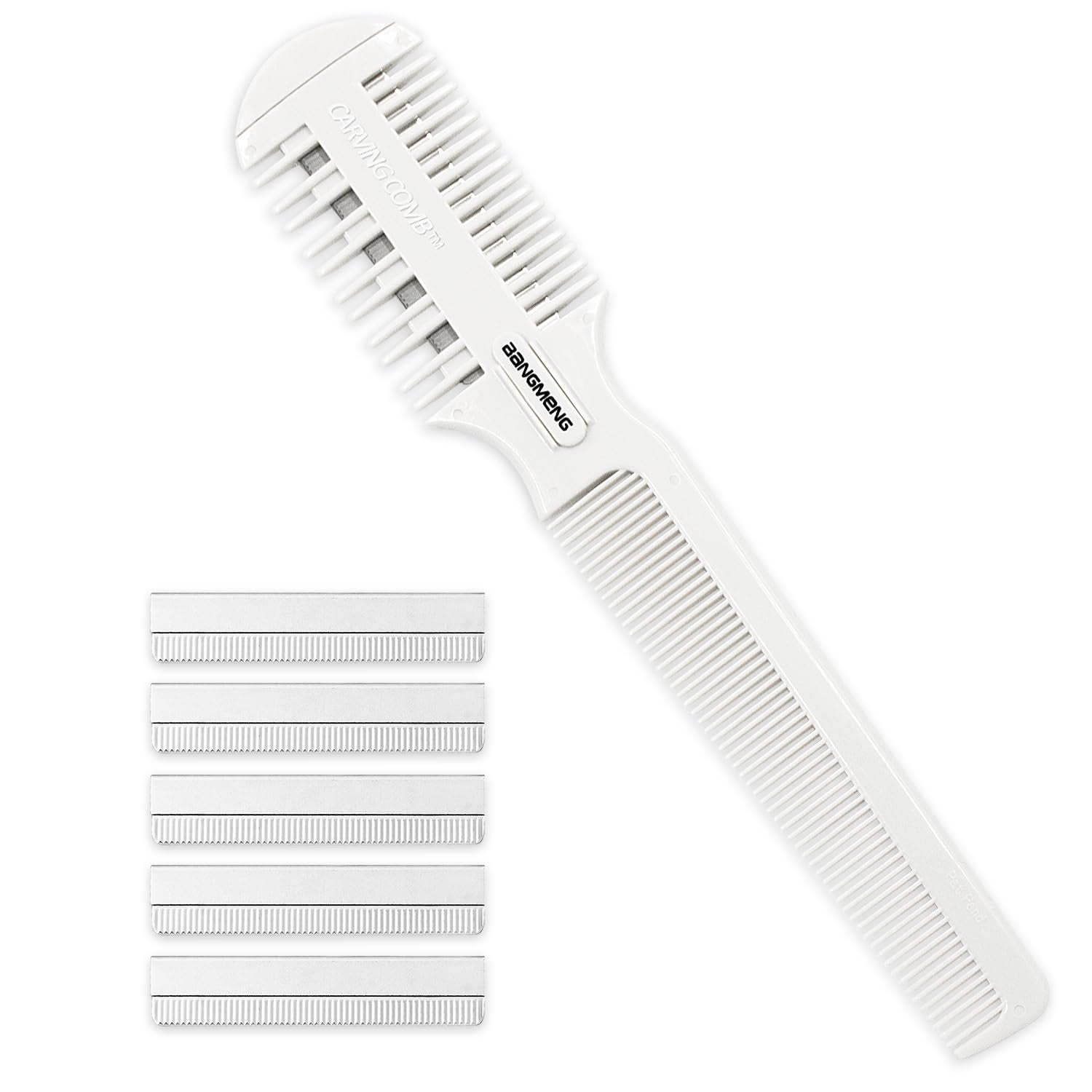 Hair Cutter Comb, Shaper Razor Comb, Split Ends Trimmer Styler, Double Edge Razor Blades for Thinning, Cutting and Styling, Extra 5 Blades Included