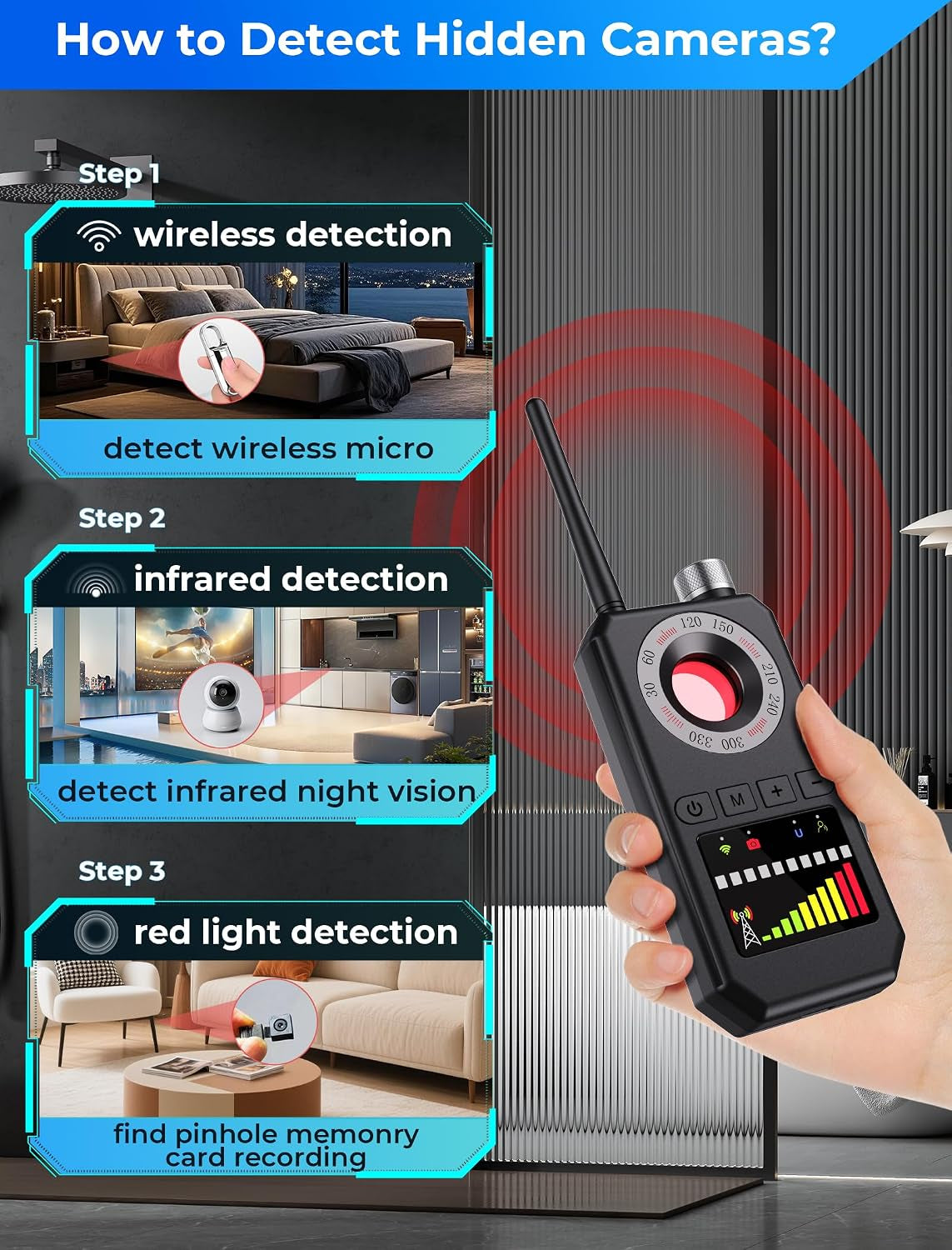 Zyloba Sweep Pro — 6-In-1 Detector
