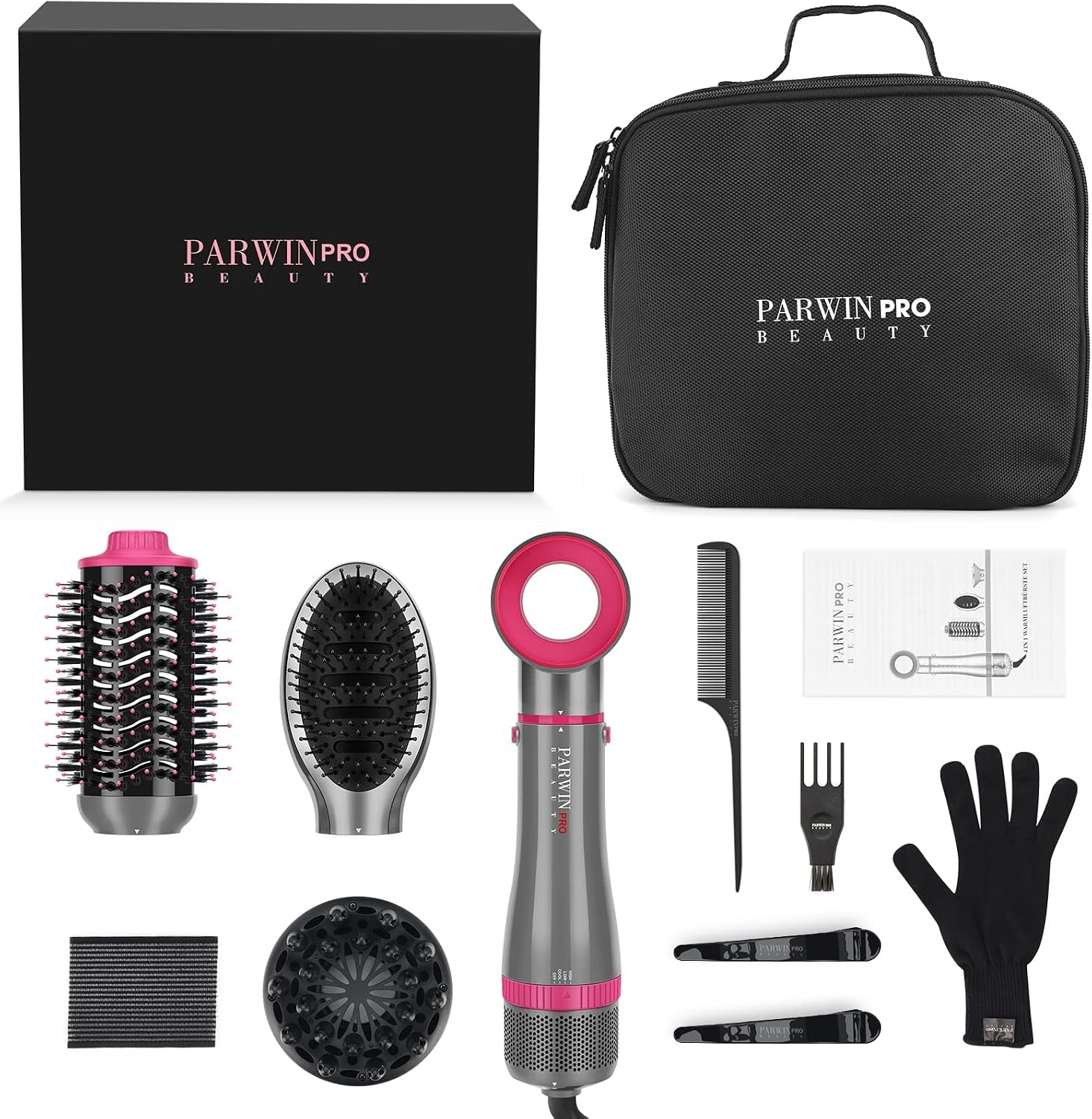 4 in 1 Haartrockner Warmluftbürste Set, PARWIN PRO BEAUTY Styler-Set