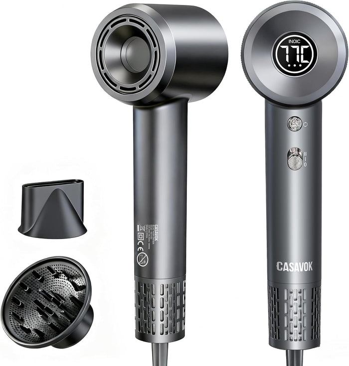Secador iónico de alta velocidad con difusor magnético — 110.000 rpm